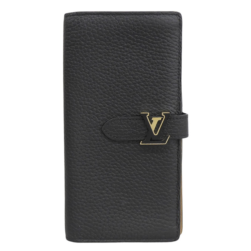 【中古】 ルイヴィトン LOUIS VUITTON LVヴェルティカルウォレット 長財布 トリヨン ノワール M81330 新入荷 LV2112｜ブランドショップロンド