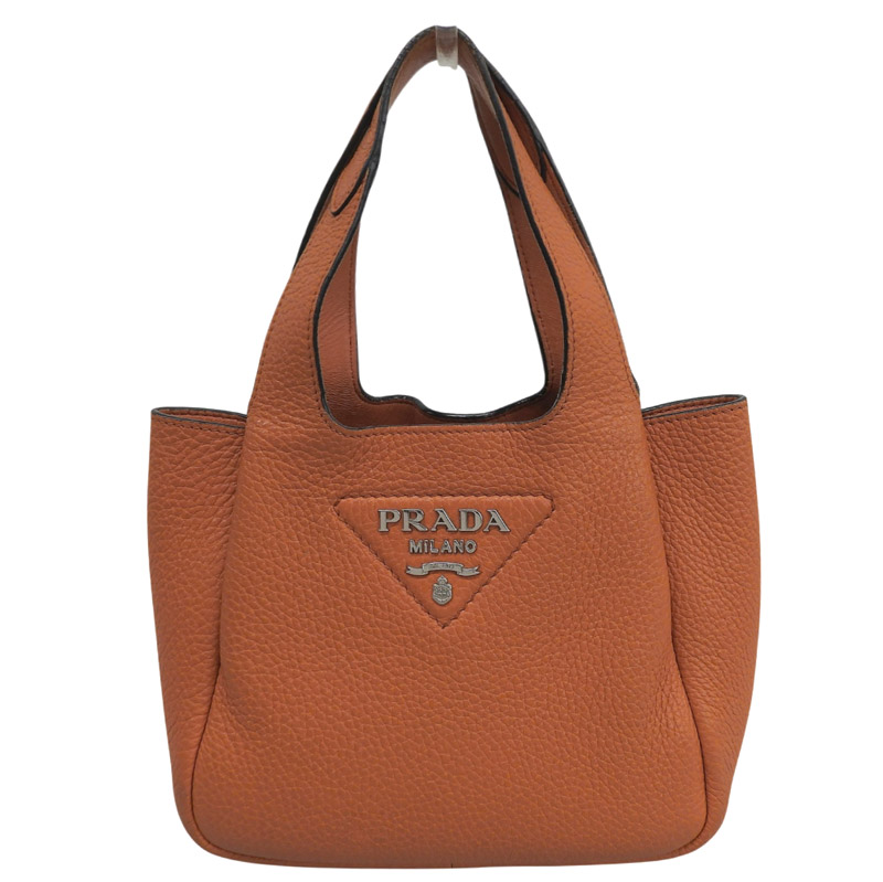 【中古】 プラダ PRADA ハンドバッグ レザー オレンジ 新入荷 OB2820|ブランドショップロンド