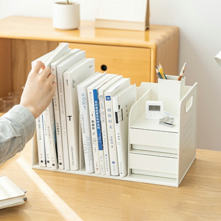本立て 本棚 卓上ブックスタンド デスク収納 引き出し 木製ラック 北欧スタイル 本棚 ブックスタンド 卓上ラック」の人気商品一覧 | 安い商品を