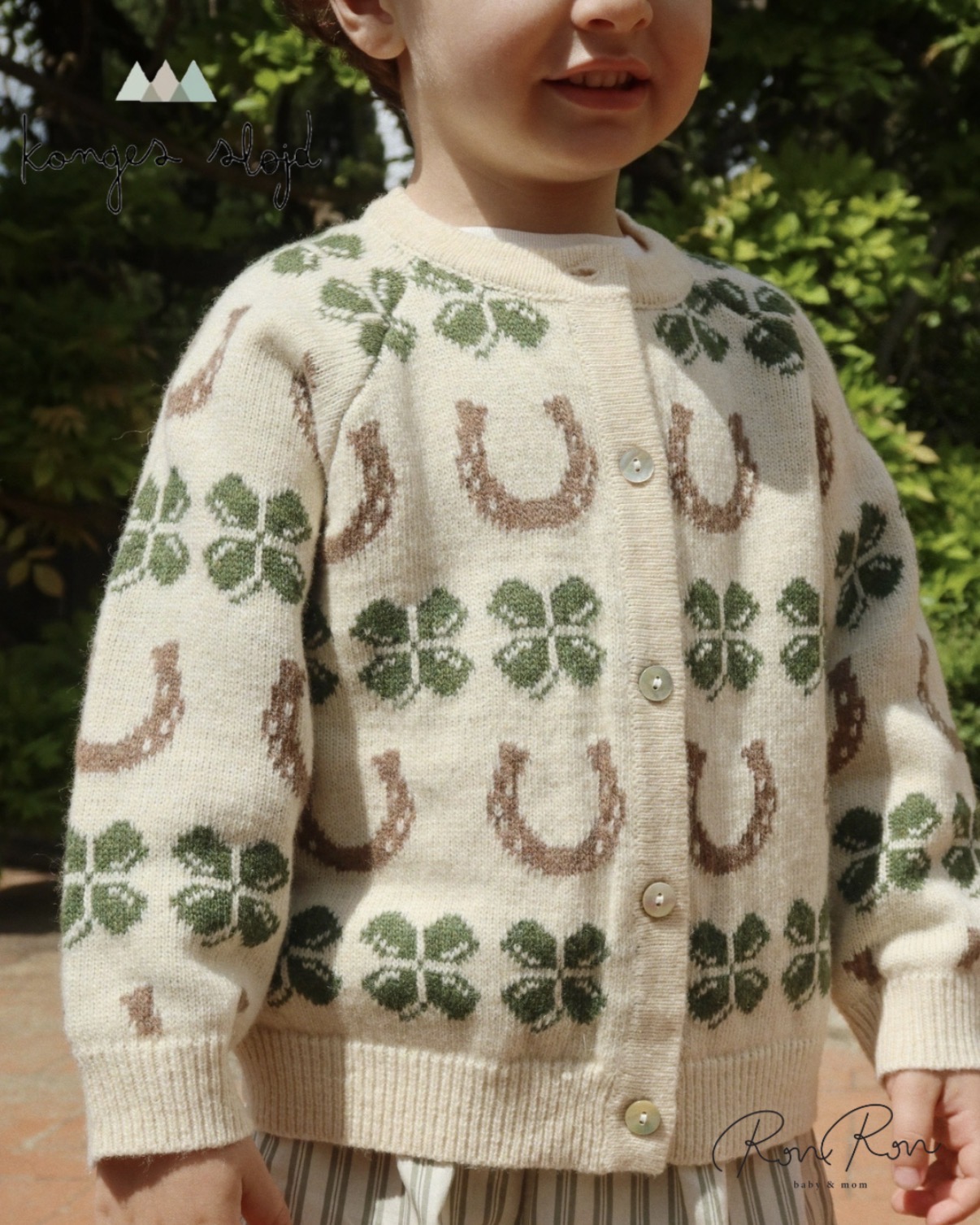 [Konges Slojd]【オススメ】【NEW】 BELOU KNIT CARDIGAN | CLOVER コンゲス はたご屋界面赤ちゃん服 ジレー うしろ帯 御坊っちゃん 好いたらしい 赤ちゃん服