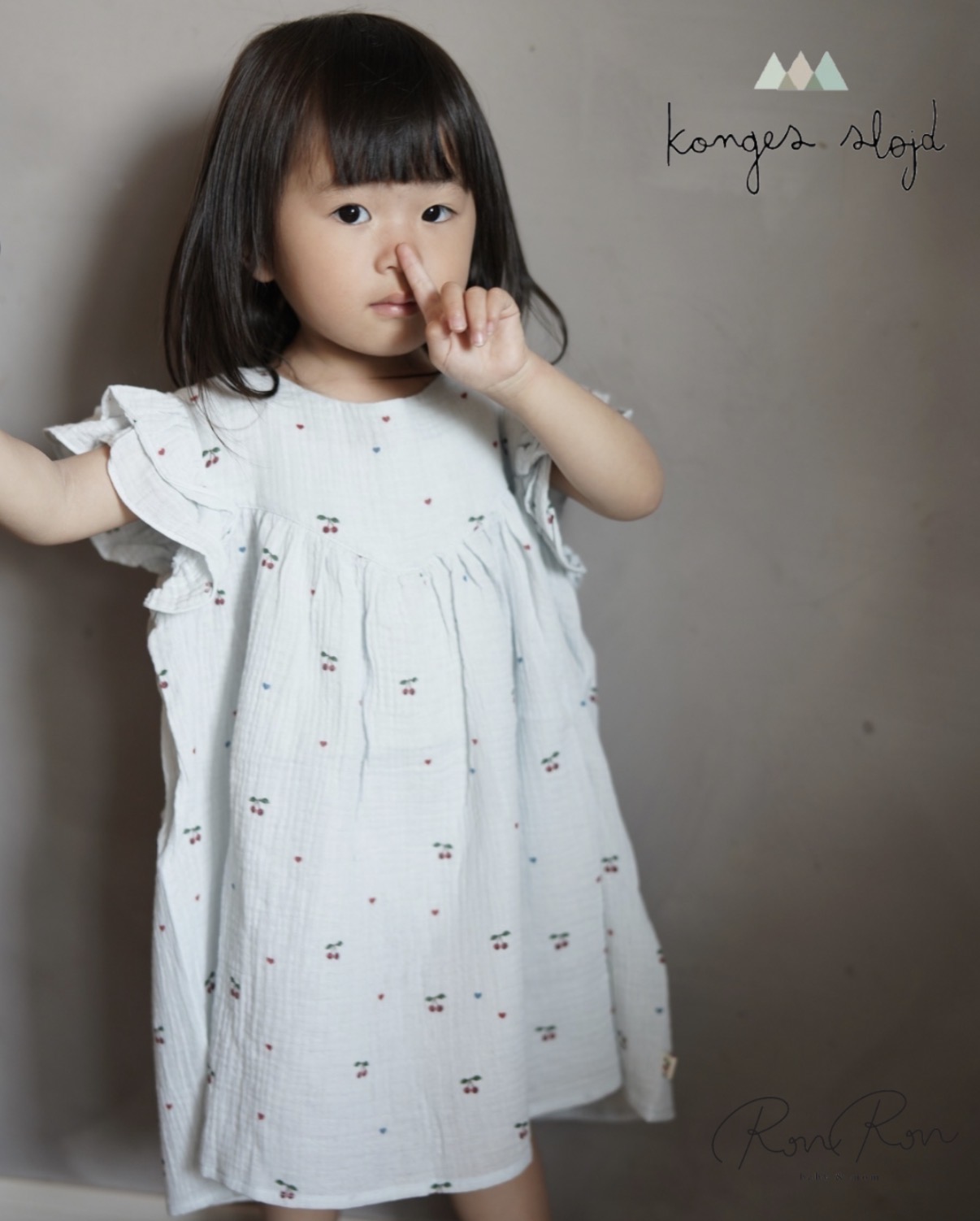 [Konges Slojd]【オススメ】【NEW】COCO DRESS GOTS | CHERRY BLUE COEUR コンゲススロイド はたご屋界面お子さん服 お召しもの 衣装 差し上げ物 お姉さん 御坊っちゃん 好いたらしい お子さん服 外国でお子さん服 ワンピース-キッズファッション
