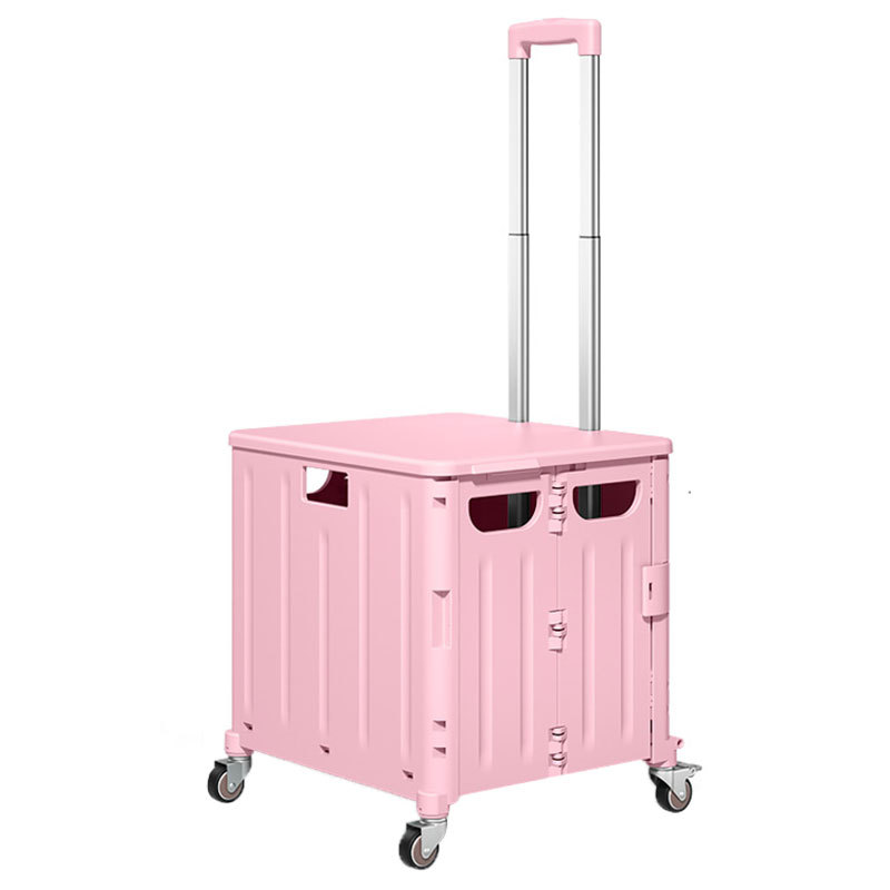 キャリーカート 折りたたみ ショッピングカート 45L 蓋付き 360度回転 4輪 自在キャスター 軽量 静音 コンパクト 買い物 台車