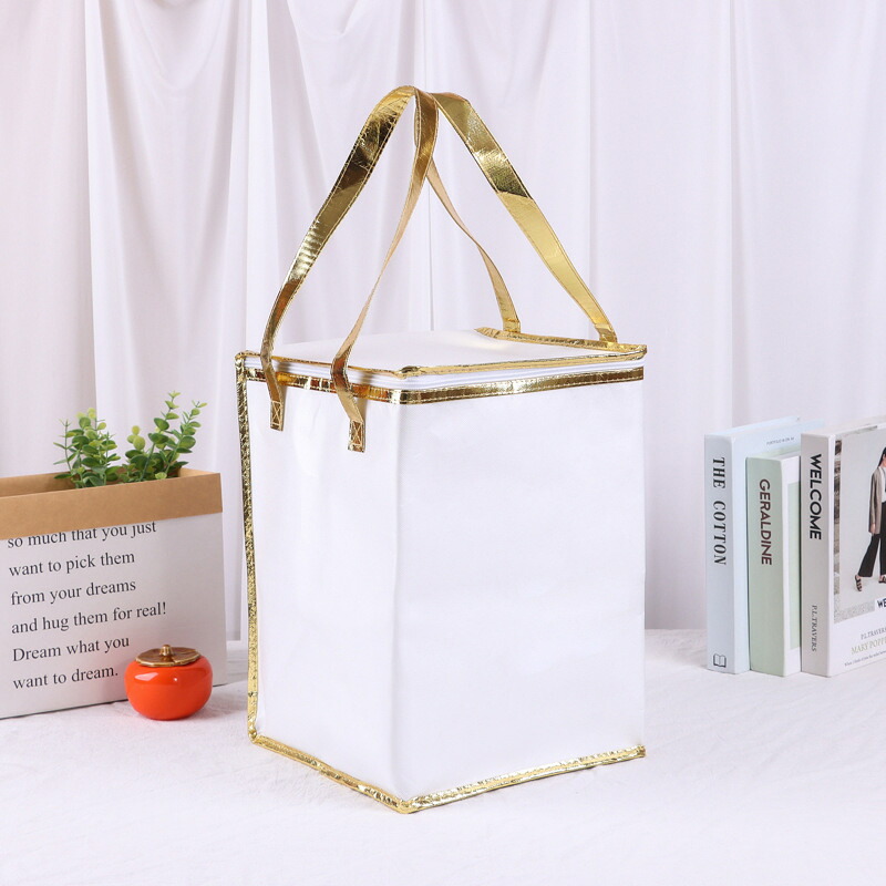 ケーキ保温バッグ テイクアウト 10号 1段用 35cm ケーキ箱用 厚手 断熱材 アルミ蒸着 保冷 保温 撥水機能 持ち手付き 丈夫 デリバリー ピクニック ケーキ持ち運び袋