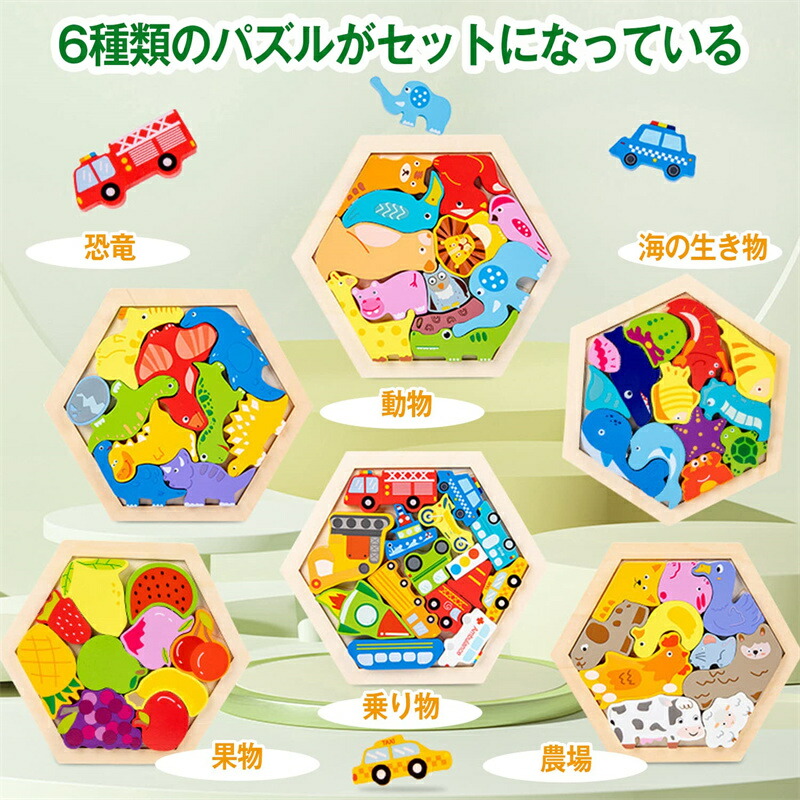 立体パズル×6 (セット売りです) Project Genius☆竹製立体パズル☆分解パズル☆6個セット☆頭の