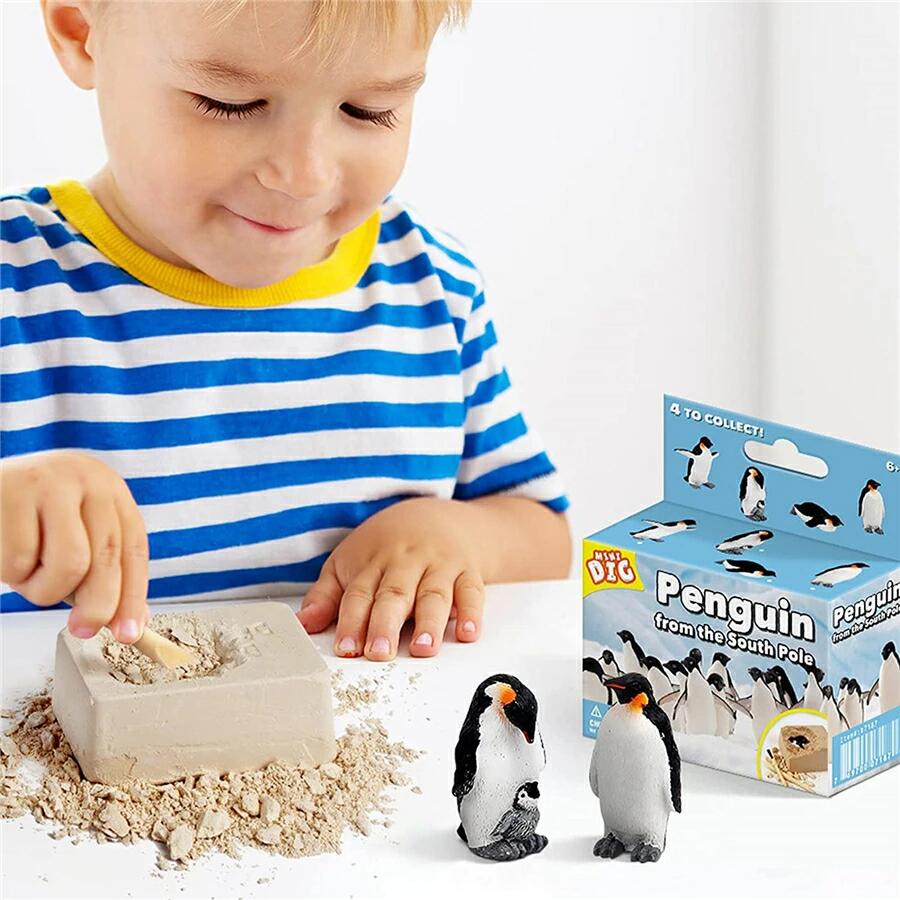 市場 化石掘りキットペンギン掘り子供活動科学おもちゃノベルティ発掘おもちゃ子供のためのパーティーの好意