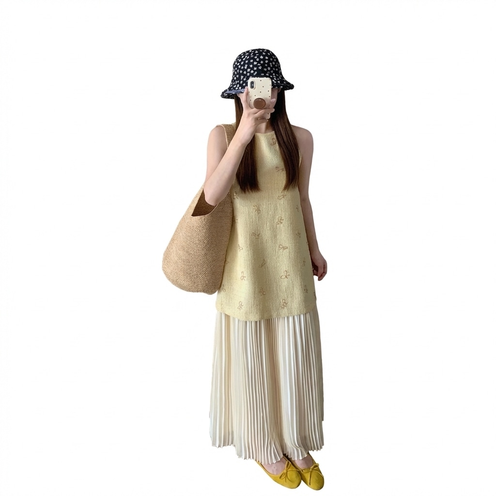 ワンピース チュニック ドレス レディース 刺繍 ノースリーブ プリーツ スカート フレンチ ヴィンテージ 綺麗め 上品 カジュアル 通勤 通学 お出かけ 旅行 デート 春 夏 秋 体型カバー 快適