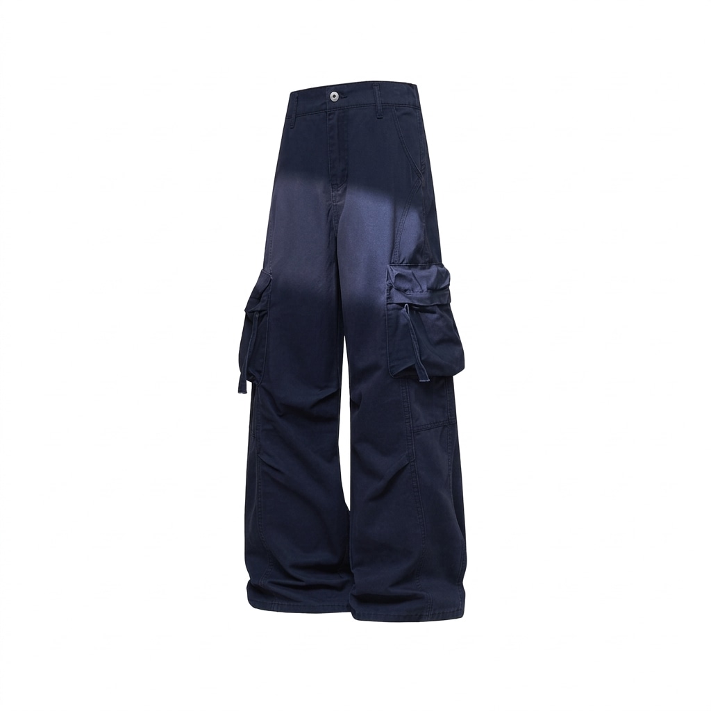 カーゴパンツ メンズ ワイドパンツ デニムパンツ ストレート クリーンフィット ワークパンツ ミリタリー ストリート フラップポケット ゆったり 厚手パンツ 厚手デニム ペインターパンツ オーバーサイ