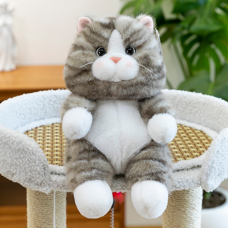猫 ぬいぐるみ リアル 癒し系 ふわふわ 抱き枕 子供 おもちゃ 女の子 誕生日 プレゼント ギフト 可愛い インテリア 添い寝 柔らかい もふもふ 贈り物 触り心地 仔猫 動物 アニマル 雑貨