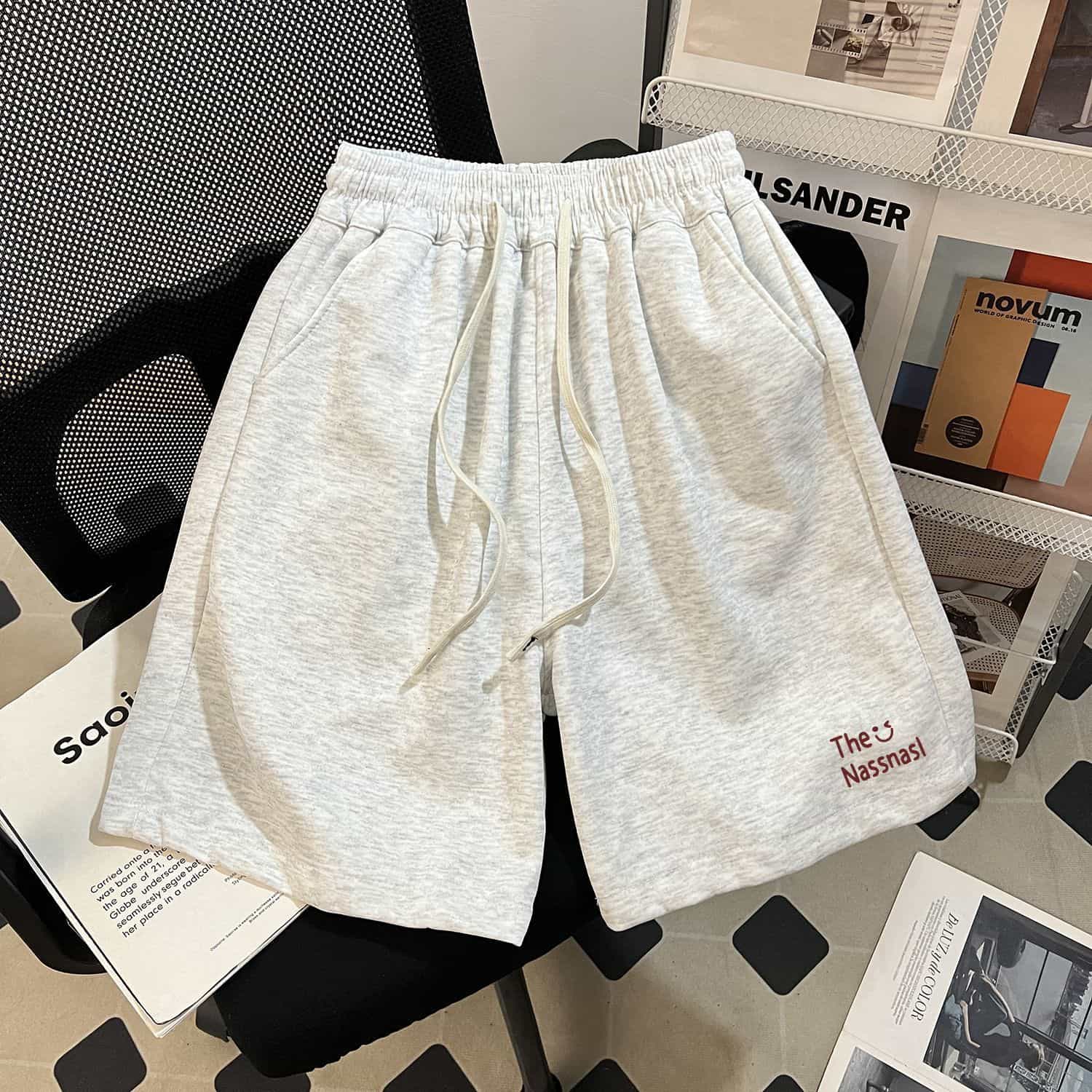 ショートパンツ レディース ハーフパンツ スウェット 短パン ウエストゴム ゆったり 膝上 カジュアル スポーツ ルームウェア 部屋着 綿混 通気性 春 夏 秋 英字 ロゴ プリント ワイドパンツ ボ