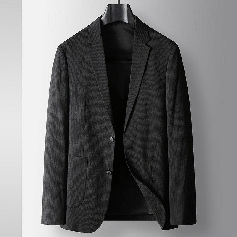 テーラードジャケット メンズ スーツジャケット スリム カジュアル ビジネス 紳士服 2つボタン 冠婚葬祭 卒業式 入学式 通勤 アウター ストレッチ 形態安定 無地感 ストライプ 春 秋 冬 大きい
