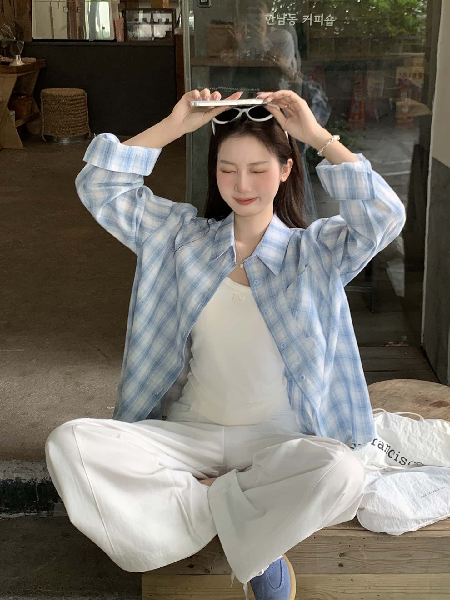 チェックシャツ レディース セットアップ ワイドパンツ 襟付き 長袖 ゆるシルエット カジュアル ファッション 羽織り トップス 上下セット 春夏 秋 大きいサイズ ワンマイルウェア 部屋着 通勤 通