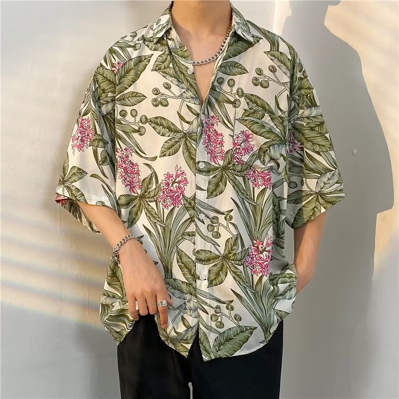 アロハシャツ メンズ ハワイアンシャツ 半袖 大柄 襟付き 開襟シャツ 涼しい 蒸れない 通気性 柄シャツ 速乾性 リゾート 旅行 部屋着 かっこいい カジュアル トップス ゆったり ビッグシルエット