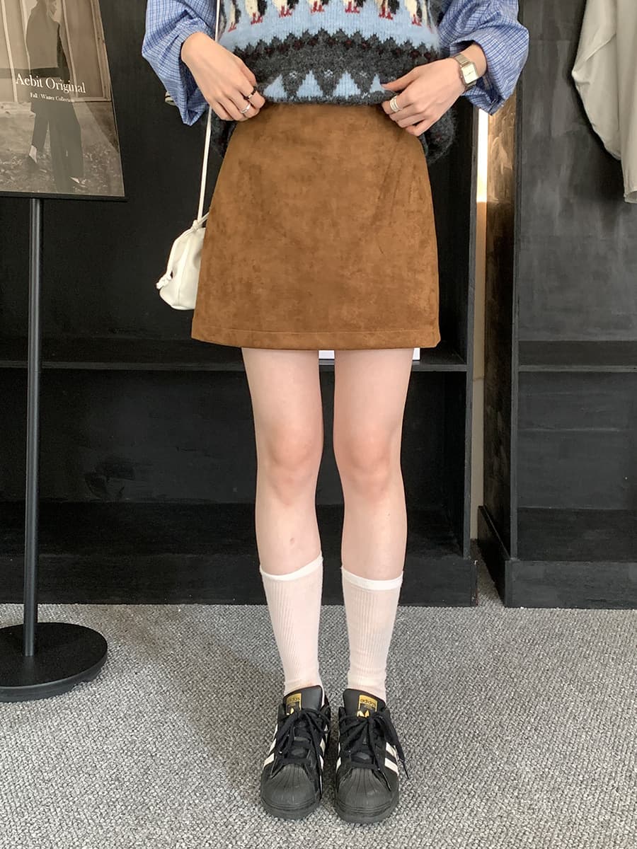 ミニスカート レディース A伝達ルート スコート ご機嫌酉の方角 美脚 脚長 スエードクロス調 フェイクレザー 朦々たる 無地 分かりやすい ボトムス 心地好い 通い 通学 秋 冬 裏地付き添い人 痩せ押し出し 遊撃手スコート