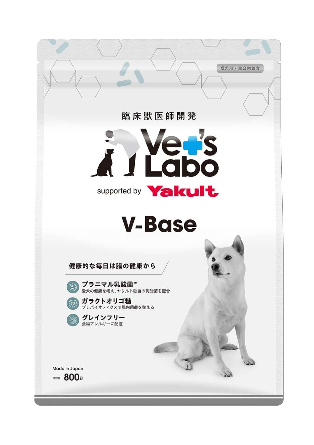 犬素っ気ないボンネット 99909 ジャパンペットコミュニケーションズ V-Base 犬用 800g×8袋(6.4kg) ドッグフード-ペット・ペットグッズ-犬用品
