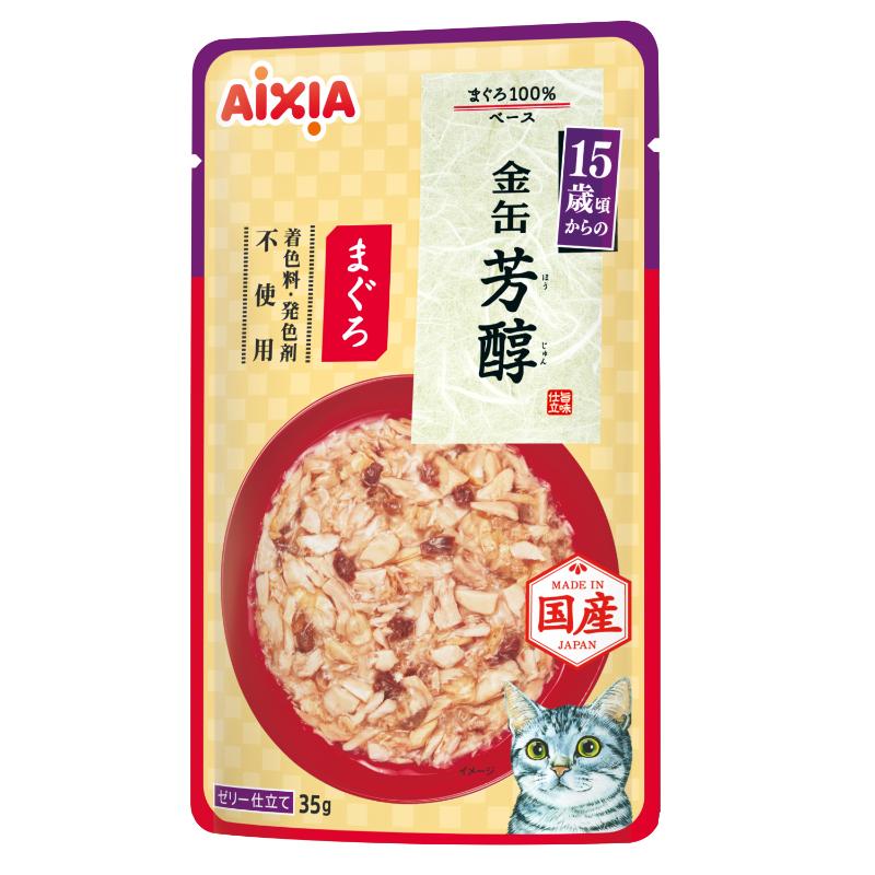 猫情の籠もったボンネット  1808 アイシア 金缶 豊潤 15歳頃からのまぐろ 35g×96仕掛ける (3.36kg)