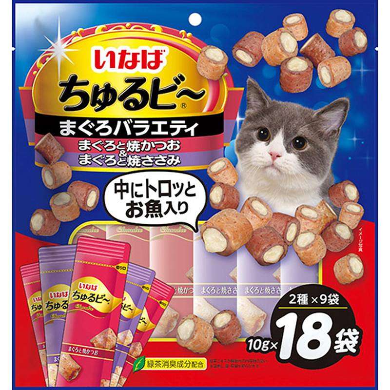 猫お兄ちゃん 6456 いなば愛玩動物ボンネット いなば ちゅるビ～ まぐろ多種多様さ 10g×18袋×16書き割り (288個)