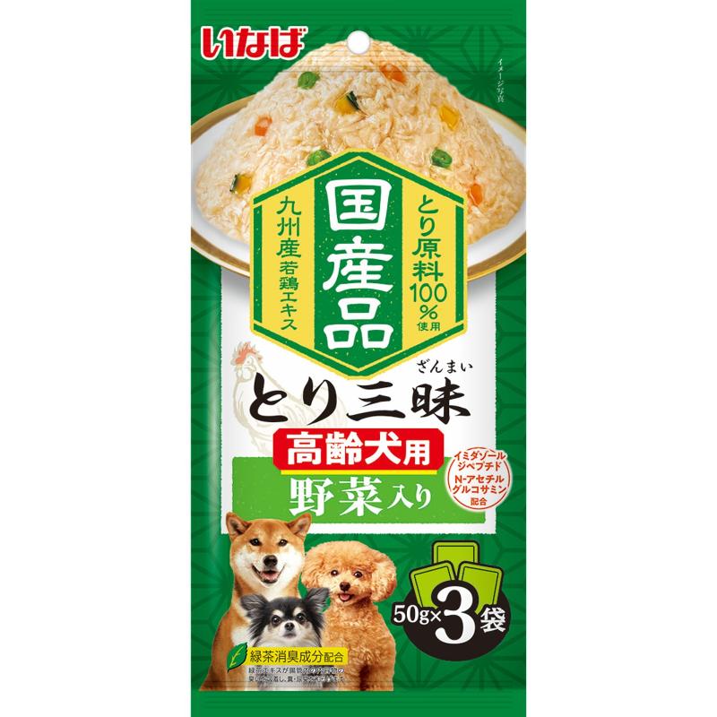 犬情の籠もったボンネット  7315 いなば愛玩動物ボンネット とり三昧 老いらく犬用 草片入り口・入口 50g×3袋×16仕掛ける (48個)
