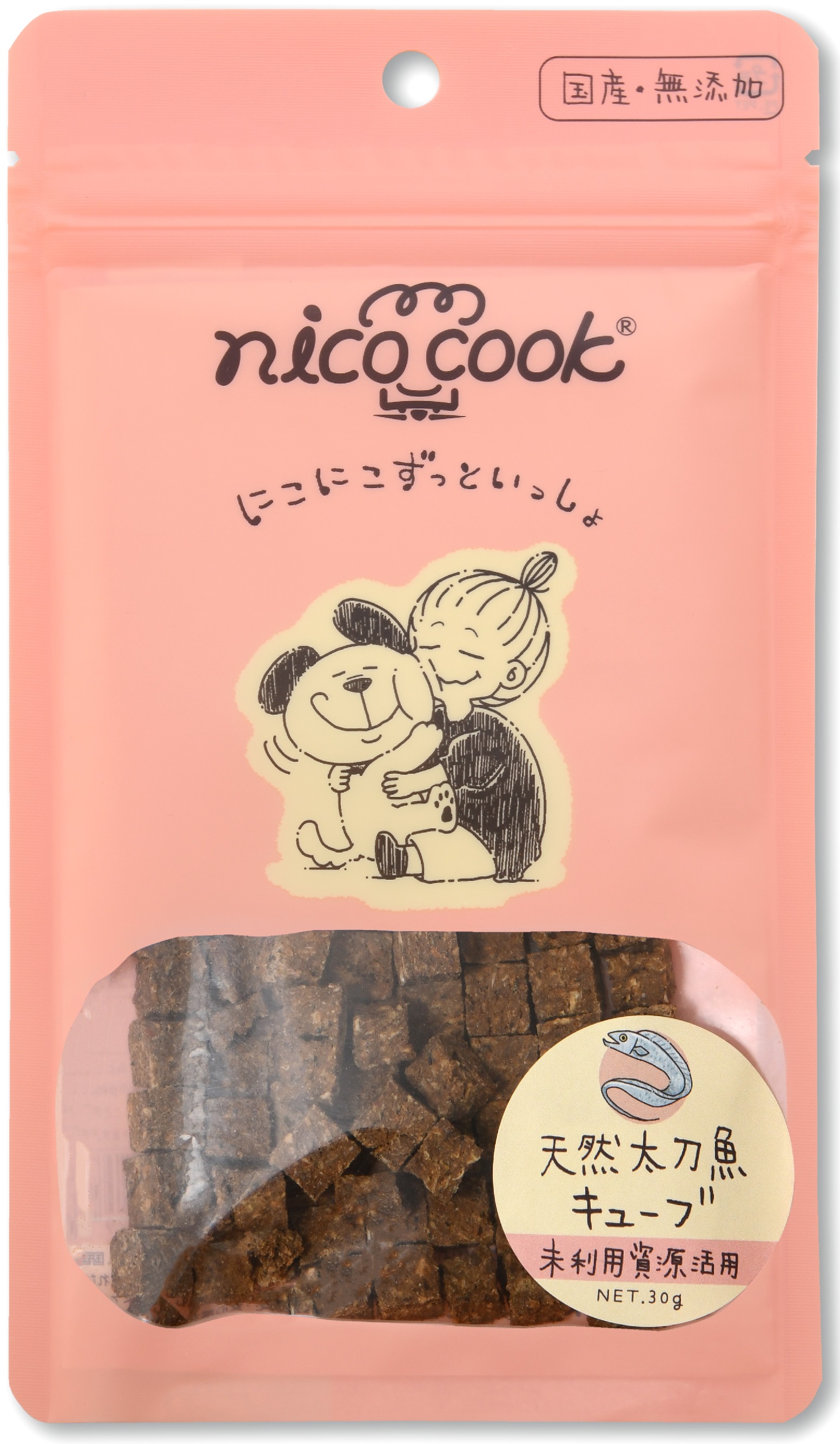 犬猫お兄ちゃん 16029 ﾏﾙｶｲｺｰﾎﾟﾚｰｼｮﾝ nico cook 国産生まれながらタチウオ正六面体犬猫兼用 30g×20仕掛ける (600g) ペット・ペットグッズ-犬用品