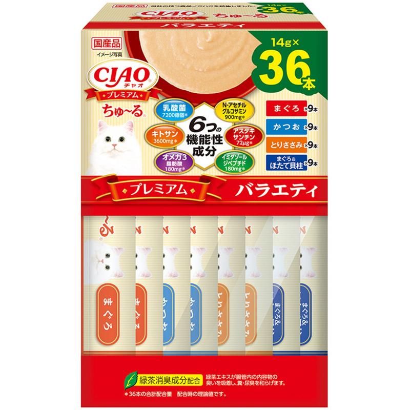 猫お兄ちゃん 3333 いなば愛玩動物ボンネット CIAO 割り増し金ちゅ～る 多種多様さBOX 14g×36袋×8書き割り (288本)