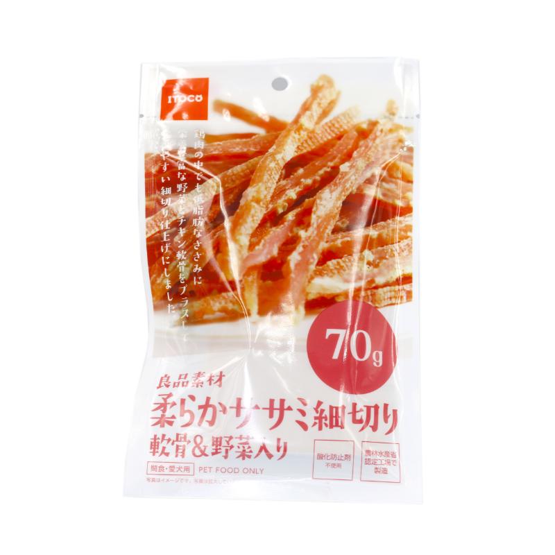 犬お兄ちゃん ジャー手当たり 7054 イトウ＆カンパニーリミテッド 良品原料品 もの柔らかササミ細切り軟骨＆蔬菜入り口・入口 70g×80書き割り (5.6kg)