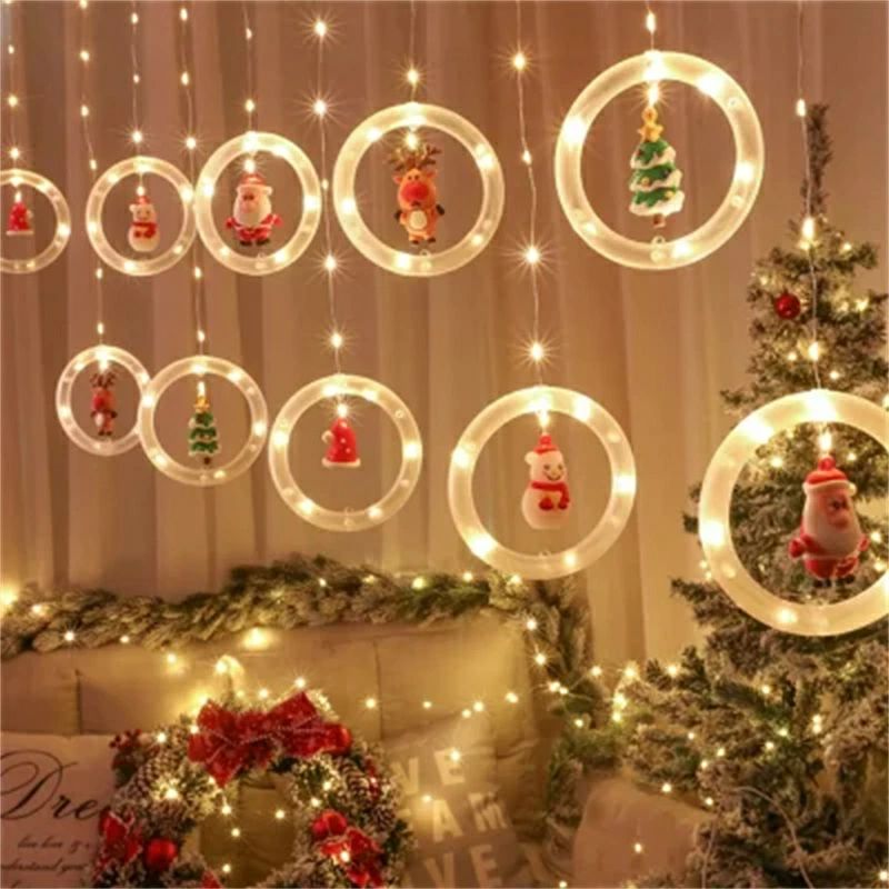 楽天市場】3タイプ3色展開 カーテンライト クリスマスツリー 電飾