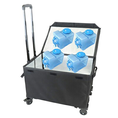 【引き換え証客体】富士商 ウォータータンクカート 保冷御徒面子付＋貯蔵タンク4個付 F21639 アウトドア 防災 氷る聞き入れる