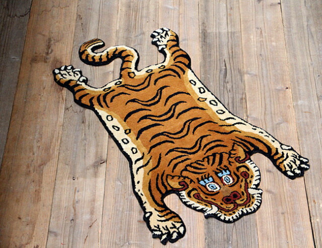 楽天市場】TIBETAN TIGER RUG SMALL （チベタン タイガー ラグ