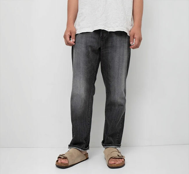 ordinary fits オーディナリーフィッツ 117 TYPE LOOSE BLACK USED ジーンズズボン下 117USD-BLACK USED