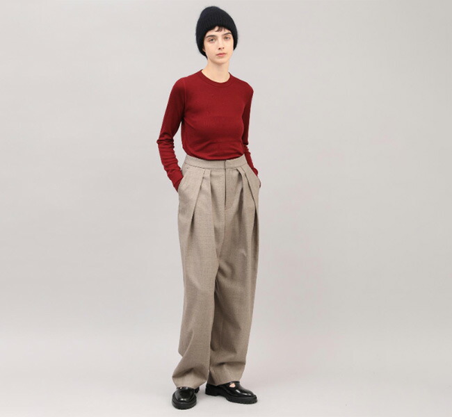 SALE40%OFF //SACRA サクラ 125515112 テーパードパンツ H.COUNT WORSTED SERGE PANTS
