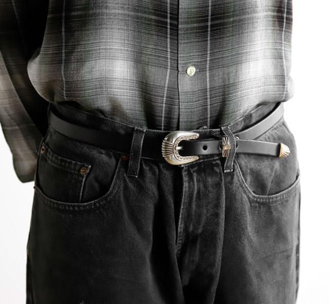 MOON SHINE LEATHER ムーンシャインレザー Del Rio 3/4 Leather Belt デルリオ ウエスタン胴締め