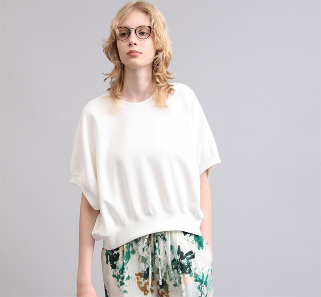 SACRA 櫻 126145091 ダブル編み物 カットソートップ DOUBLE KNITTED CLOTH TOP