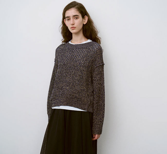 unfil アンフィル WXSP-UW113 労働者の一団素っ首 ティーシャツ DOUBLE HONEYCOMB MESH-KNIT CREW-NECK P/O