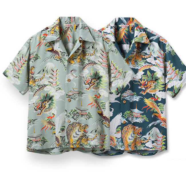 SUN SURF サンサーフ Lot No. SS39743 / SUN SURF SPECIAL EDITION &ldquo;EAGLE, TIGER, DRAGON&rdquo; ハワイアンシャツ アロハシャツ 半袖｜O.L.D. オーエルディー
