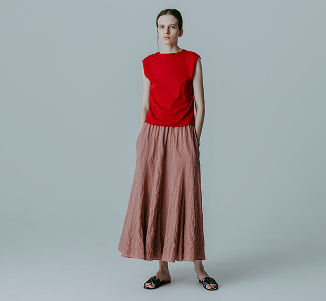 MEYAME メヤメ MEY-2416 ギンガム読み合わせる プリーツフレアスカート GINGHAM CHECK PLEATED FLARE SKIRT
