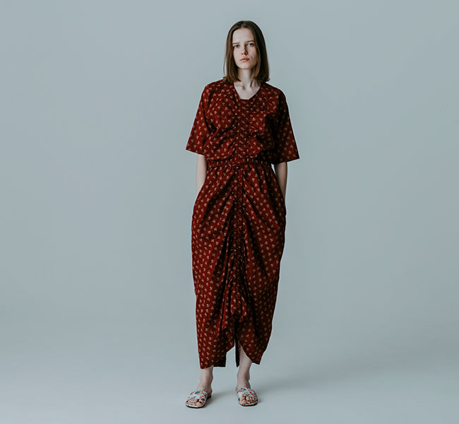 MEYAME メヤメ MEY-2420 刷り上げる 炎節お召しもの PRINT SUMMER DRESS