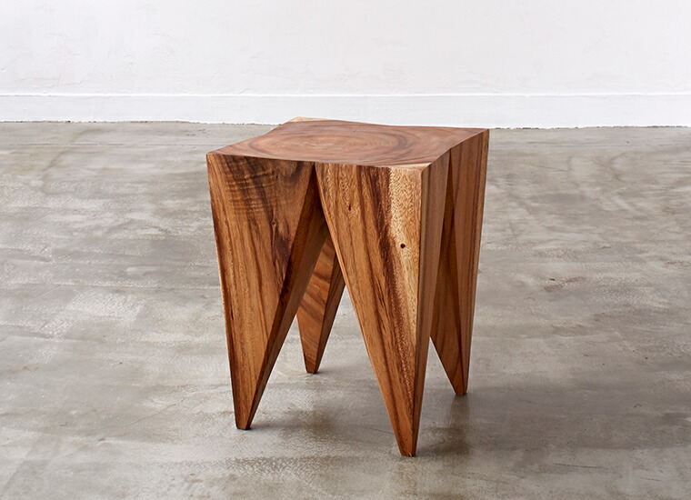 KIBIROI クリスタルサイドテーブル 無垢材 スツール オブジェ　1脚 楽天市場】KIBIROI キビロイ KRISTAL /PIRIT ピリット 無垢家具