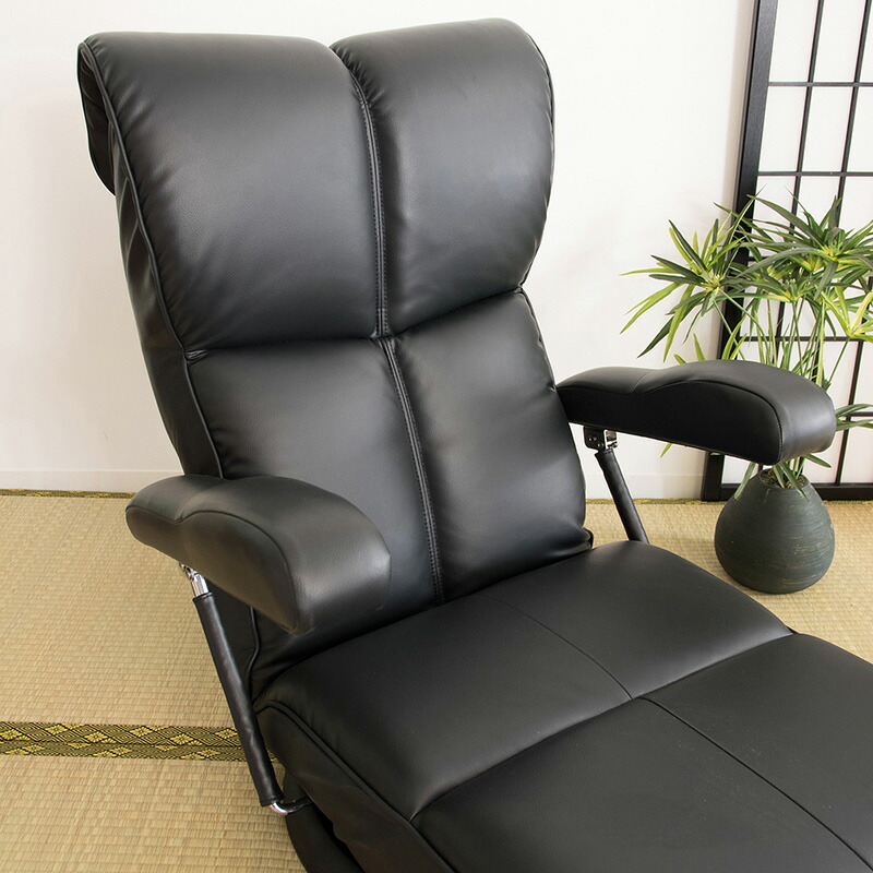 :MTSSスーパーソフトレザー座椅子幅62×奥行き71~132×高さ25~77cmスーパーソフトレザー ポリエステル スチール ウレタン 天然木 13段階リクライニング 日本製 完成品 ブラック ブラウン ワインレッド【北海道・沖縄・離島以外送料無料】|Room next