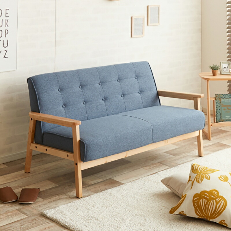 クーポン祭り開催中！ 【1台単品】 商品名：RENT 2人掛けソファ サイズ：幅127cm×奥行き73cm×高さ70cm ローソファーにも 二人掛け レトロモダン 北欧インテリア