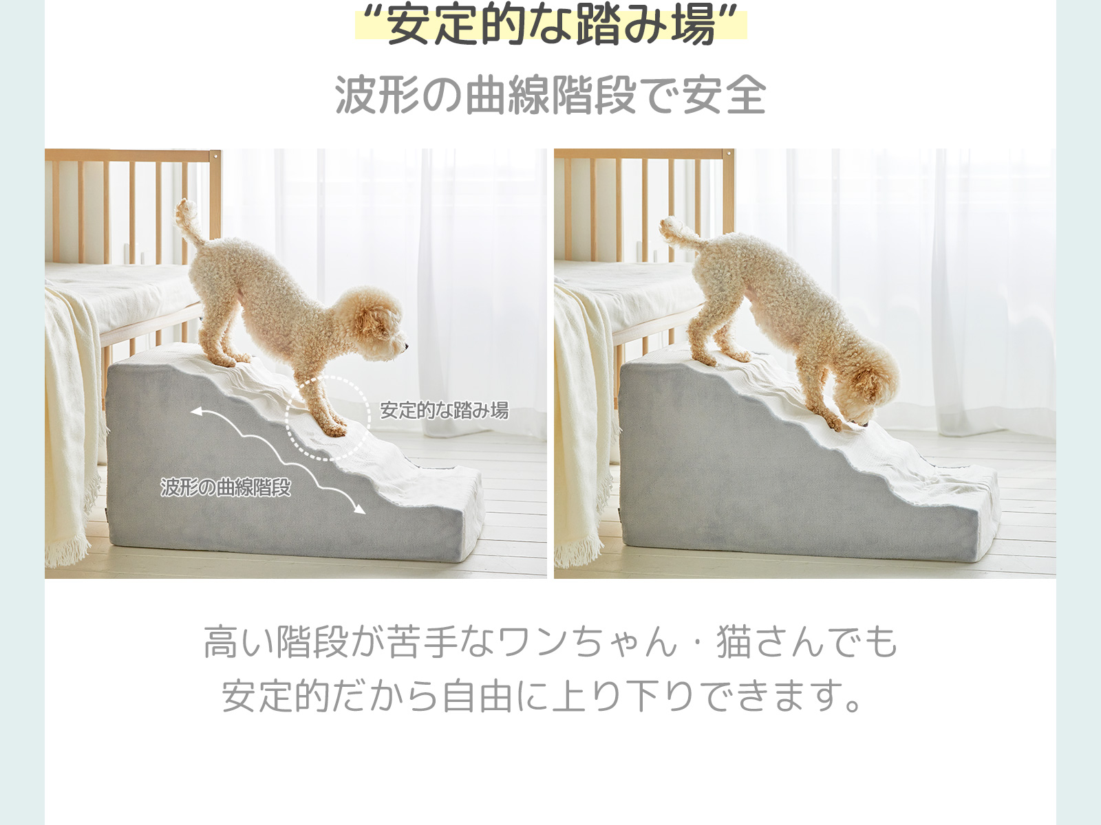 ステップ 犬用運動玩具 ドックステップ ベーシックペットスロープ ステップ 犬 犬用品 ペットステップ 階段 犬用階段 ペット用 ステップ 犬ステップ 犬用 犬階段 ステップ ドックステップ ペット階段 ペットスロープ Roomnhome店ベーシックペットスロープ ステップ 犬用