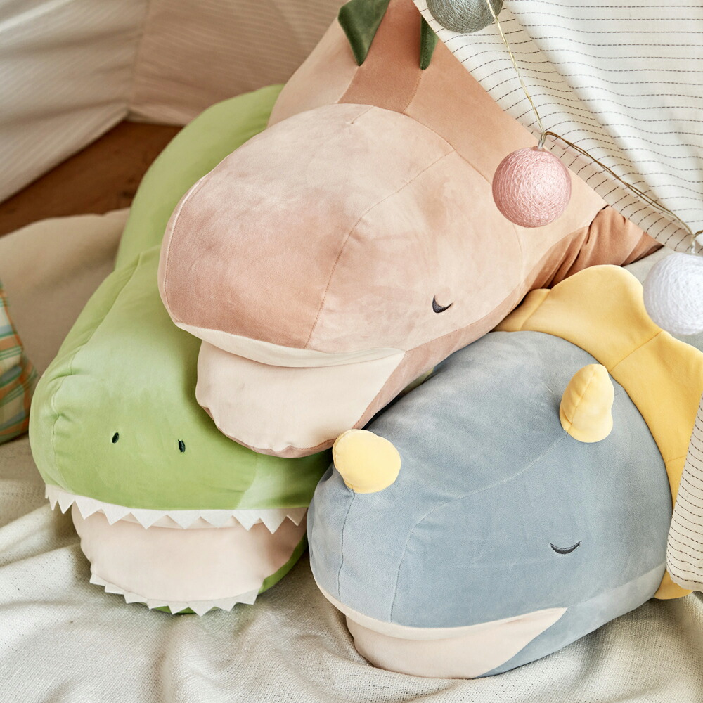 楽天市場 Mサイズ 90 ジュラシッククッション 抱き枕 ぬいぐるみ だきまくら 動物ぬいぐるみ クッション 動物 キッズ 寝具 子供部屋 プレゼント 誕生日 ギフト ねむねむ 癒し系 Roomnhome楽天市場店