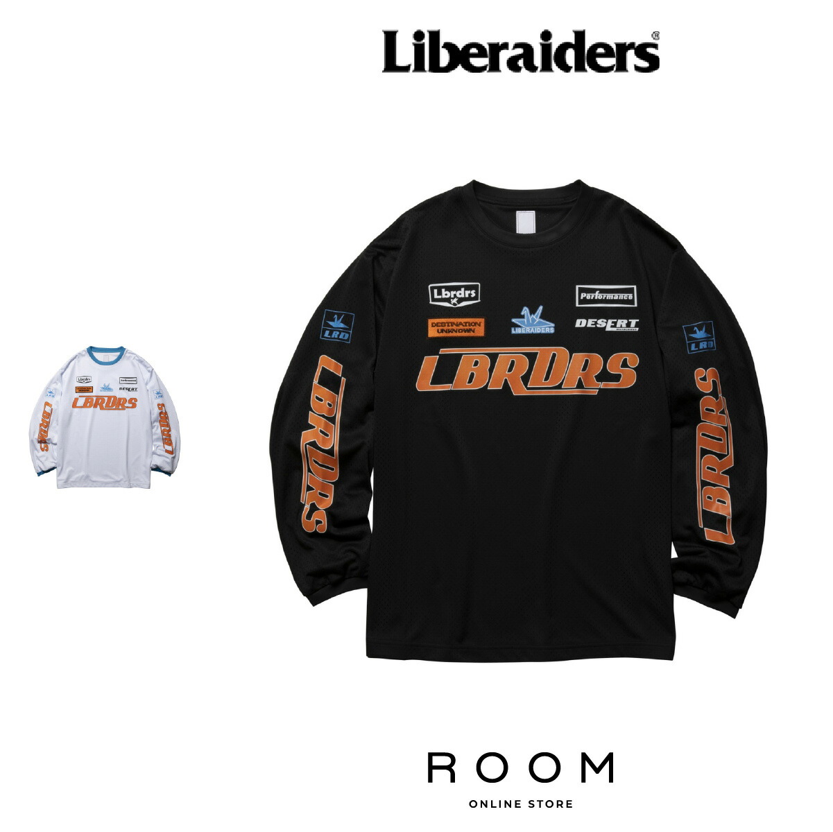 【堅苦しさ・置き目取りまわし】Liberaiders リベレイダース MOTO CROSS CREWNECK 775022503 長袖プルオーバー メンズ レディース ユニ一発やる 貨物輸送無料