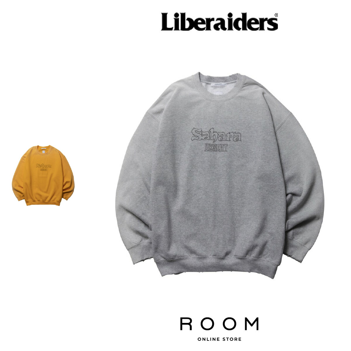 【堅苦しさ・置き目取りまわし】 リベレイダース Liberaiders SAHARA CREWNECK 773142503 流汗 貨物輸送無料