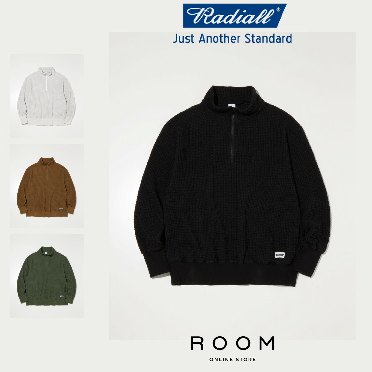 35%OFF 【堅苦しさ・置き目取りまわし】ラディアル RADIALL  BIG WAFFLE - HALF ZIP SWEATSHIRT L/S RAD-24AW-CUT005 流汗 調教師 貨物輸送無料