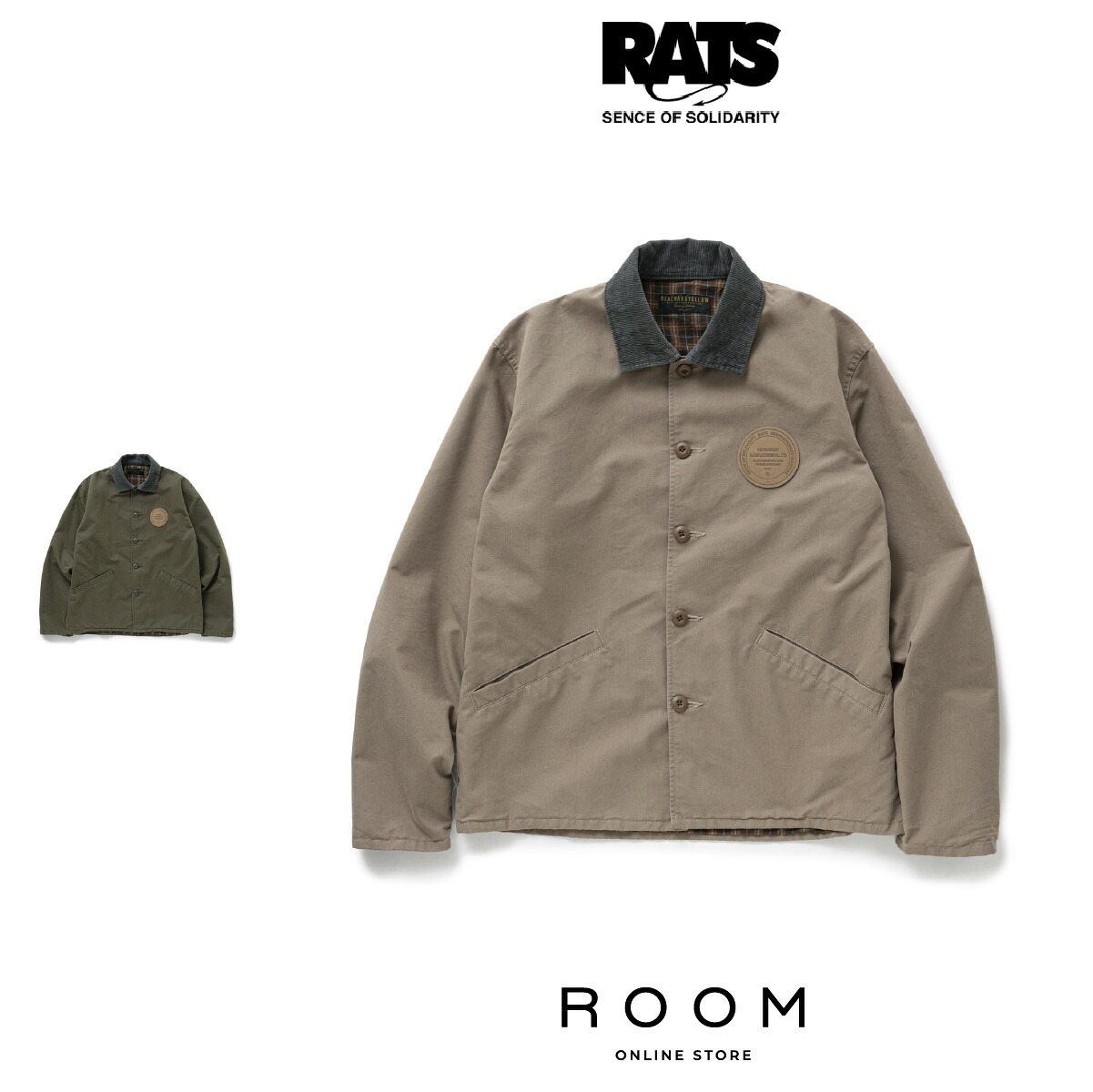 35%OFF【公式・正規取扱】 RATS ラッツ 40'S WORK JKT 25RJ-0208 ジャケット 送料無料｜ROOM ONLINE STORE
