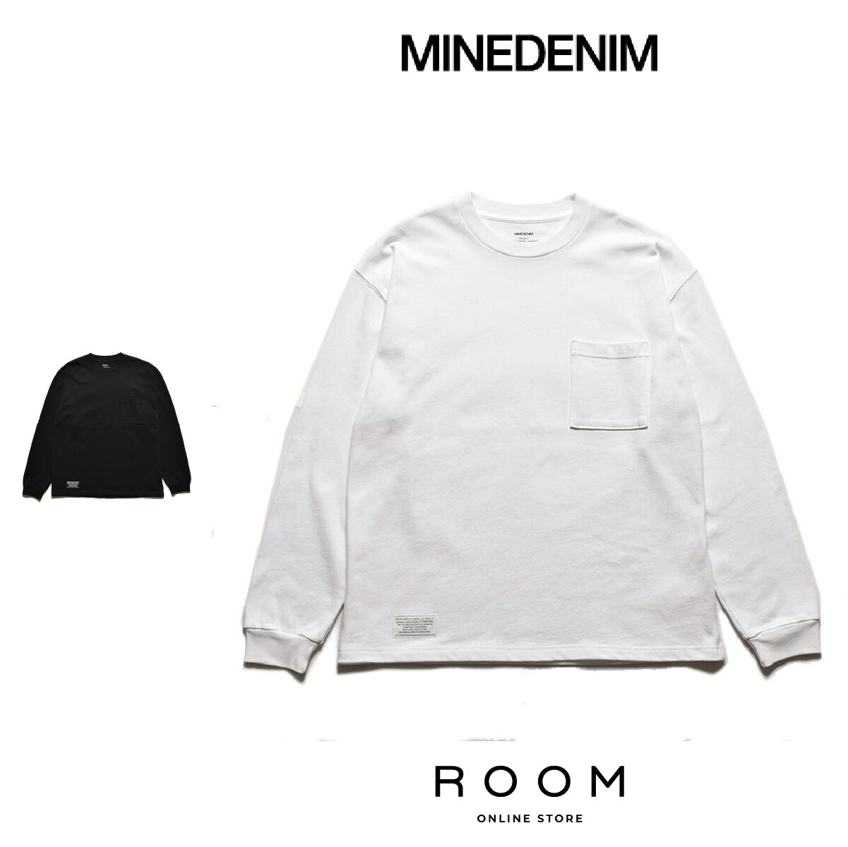 【公式・正規取扱】マインデニム MINEDENIM Heavy weight Loose Fit T-SH MND-BTSA402 Tシャツ 長袖 メンズ 送料無料｜ROOM ONLINE STORE