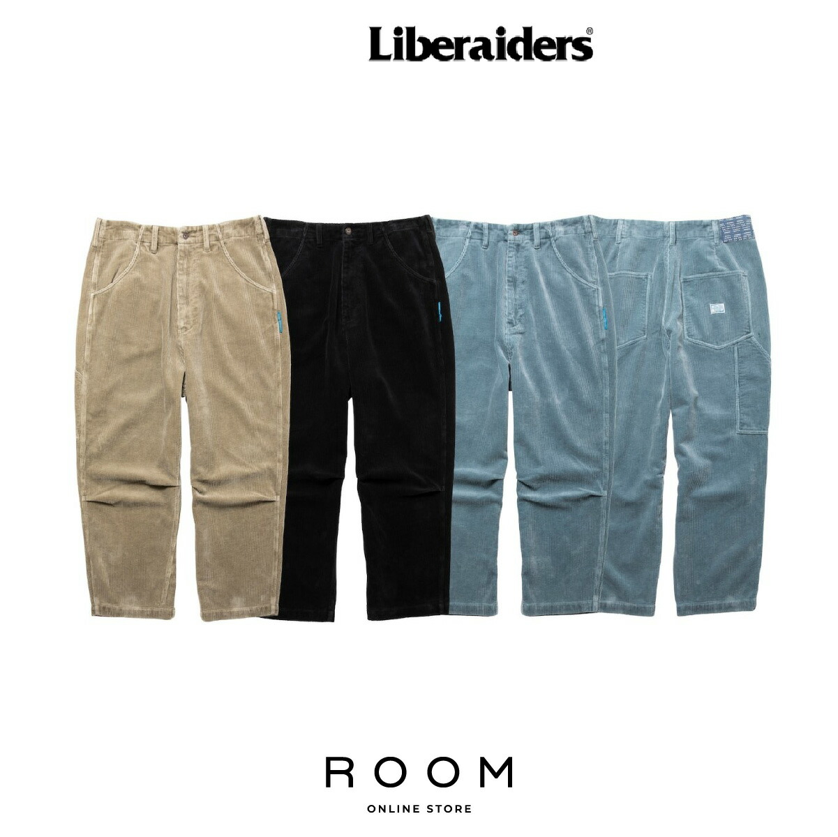 楽天市場】Liberaiders GARMENT DYED CORDUROY SARROUEL PANTS (BLUE