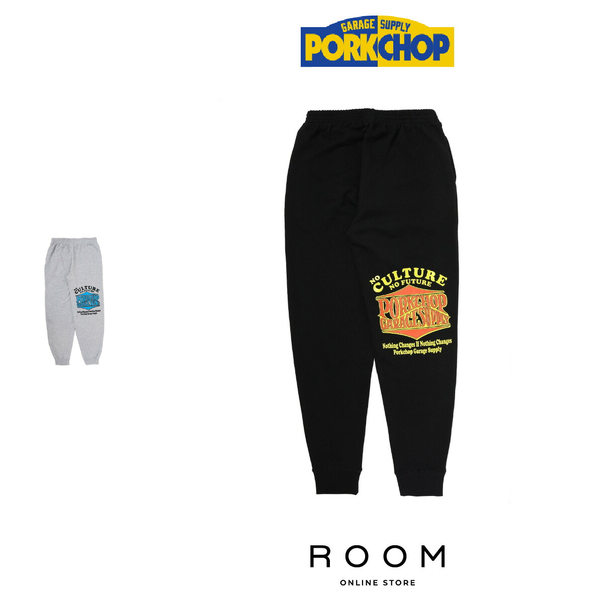 【正規代理店】 ポークチョップガレージサプライ PORKCHOP GARAGE SUPPLY WAVE LOGO SWEAT PANTS パンツ スウェット 送料無料