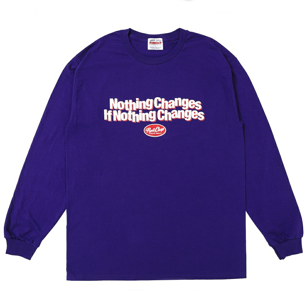 【定め事代わりになる店】 ポークチョップガレージサプライ PORKCHOP GARAGE SUPPLY NC OVAL SCRIPT L/S TEE メンズ レディース ユニ一発やる 貨物輸送無料