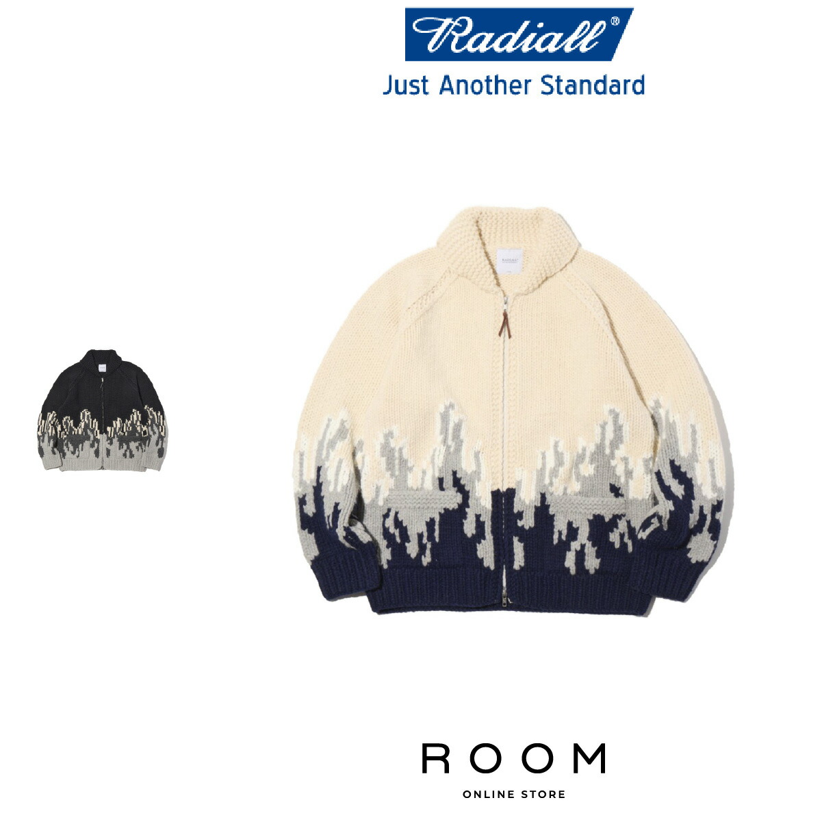 【堅苦しさ・置き目取りまわし】ラディアル RADIALL SIERRA - ZIP UP COWICHAN SWEATER RAD-25AW-JK006 カウチンニット 編み物 上衣  メンズ レディース ユニ一発やる 貨物輸送無料
