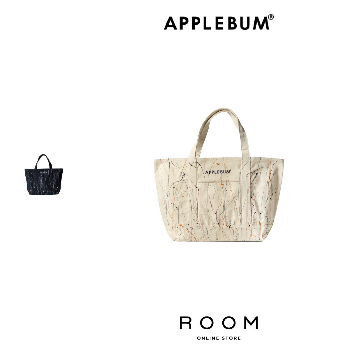 APPLEBUM アップルバム BLURRY LOGO ZIP TOTEBAG APPLEBUM アップルバム Blurry Logo Zip Totebag